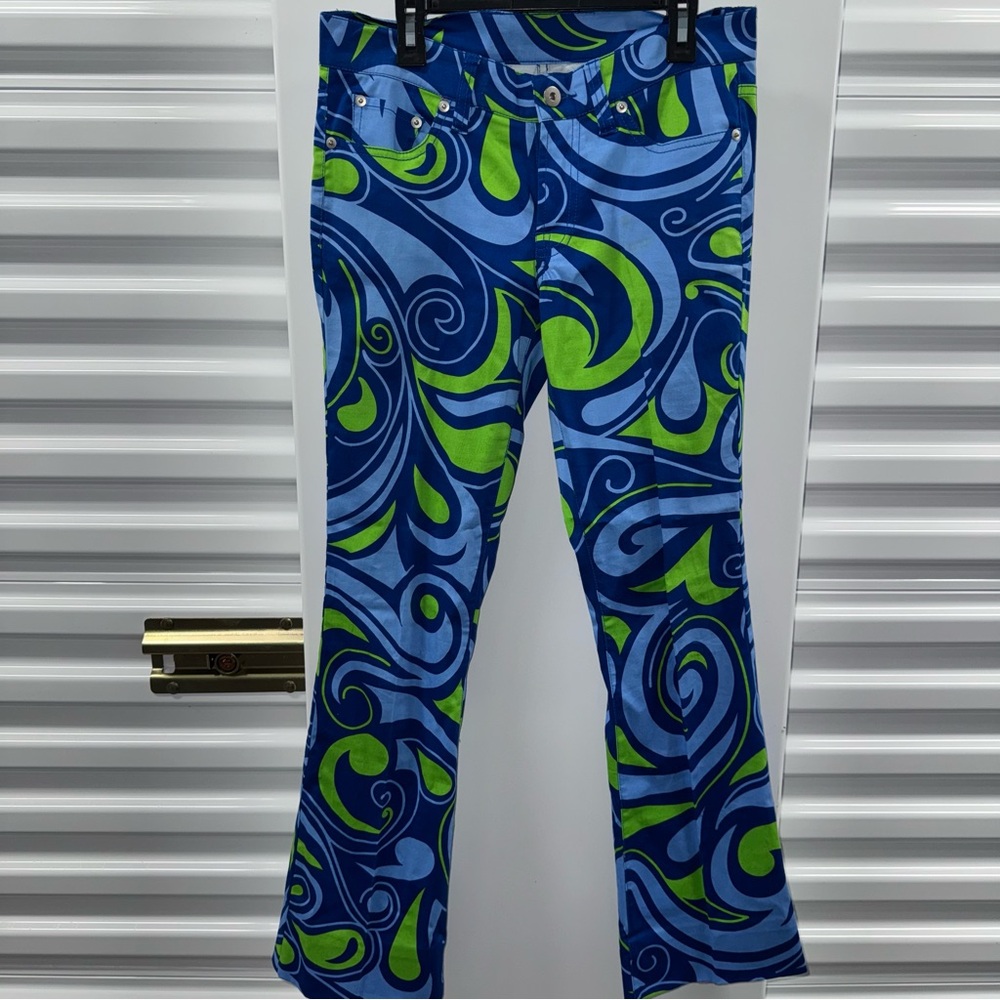 Loudmouth Vibrant Blue and Green Ladies Pants - Picture 2 of 9
